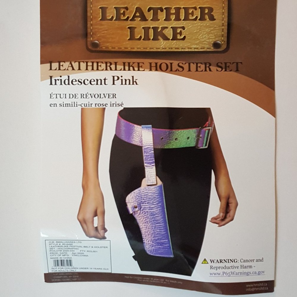 Leatherlike Holster Set Iridescent Pink